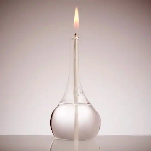 Pear Shaped Glass Candle